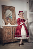 Miss Point ~Mrs Jennifer Elegant Velvet Lolita OP Wine Size XXL - In Stock