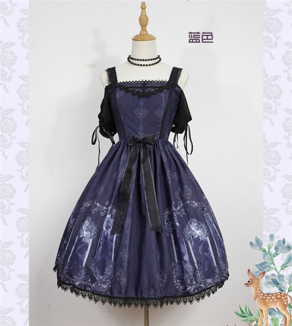 Nightmare Spells~ Lolita JSK Dress With Back Open Design