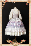 Maid's room~ Sweet Printed JSK Dress+Headbow -Ready In Stock
