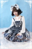 Neverland Lolita -Crystal Palace- Chiffon Tailored Roll Collar Blouse White S IN STOCK