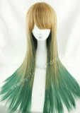 Light Brown Green Straight Lolita Wig