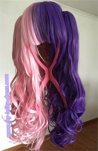 Two Colors Pink Purple Wigs for Lolita