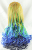 Gold Green Blue Navy Blue 4 Colors 70cm Lolita Curly Wig