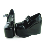 Glitter Black High Platform Lolita Shoes