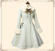 Lolita Princess Winter Single-breasted Long Coat&Fur Collar