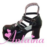 White Pink Bow Princess Lolita Shoes