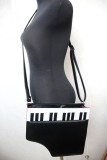 Sweet Piano Shape Black Lolita Messenger Bag