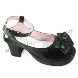 Black Bows Lolita Sandals
