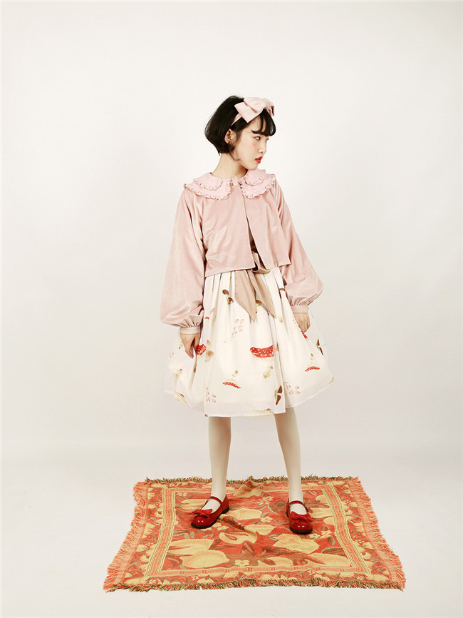 Mushroom~ Sweet Lolita Printed JSK Dress