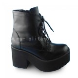 Sweet Black Heels Lolita Boots