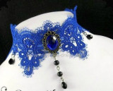 Royal Blue Retro Lolita Necklace