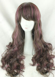 Big Curves Brown Purple 60cm Lolita Wig