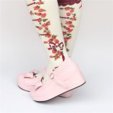 Pink Unicolor Lolita Shoes