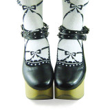 Black Brown Sole Lolita Platform Shoes
