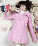Lolita Princess Double Breasted Bow Short Winter Coat