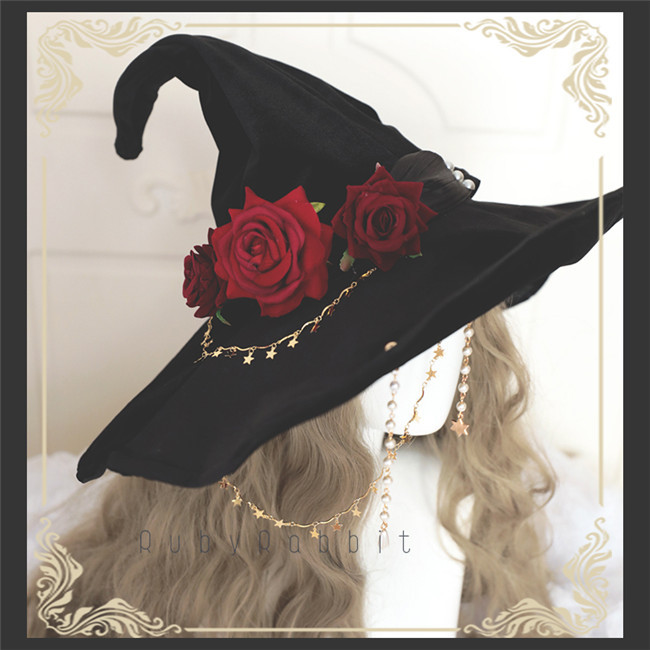 Witch hat with flowers Clearance