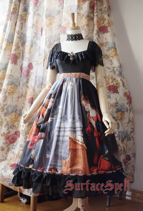 Surface Spell ***L'annonce faite a marie*** Gothic Lolita OP Dress