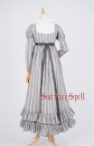 Jane Bennett~ Roll Collar Stripes Vintage Dress
