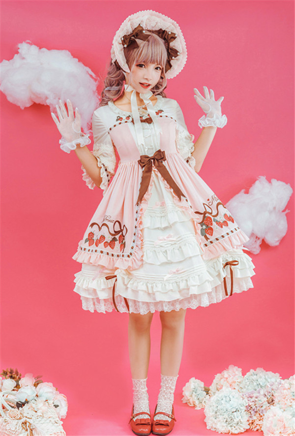 Classic Strawberry- Lolita OP Dress $118.99