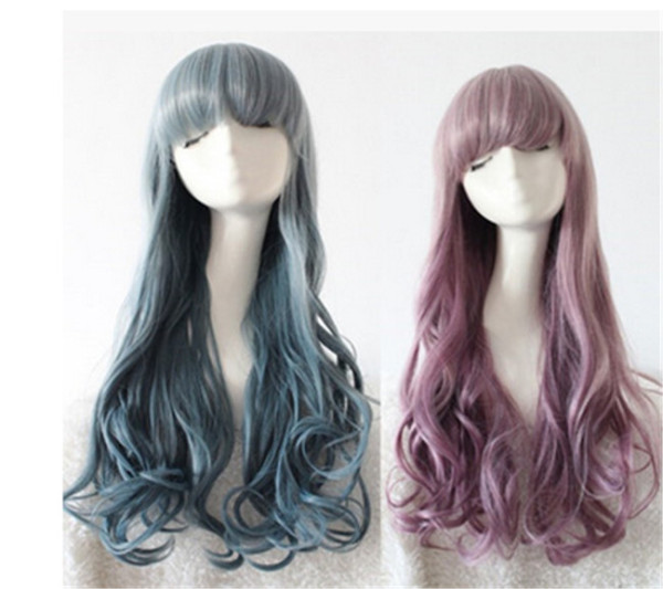 Harajuku Style Sweet Girl's Bicolors Wavy Lolita Wig