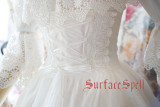 Surface Spell White Crystal & Black Agate Gothic Lolita High Waist Skirt