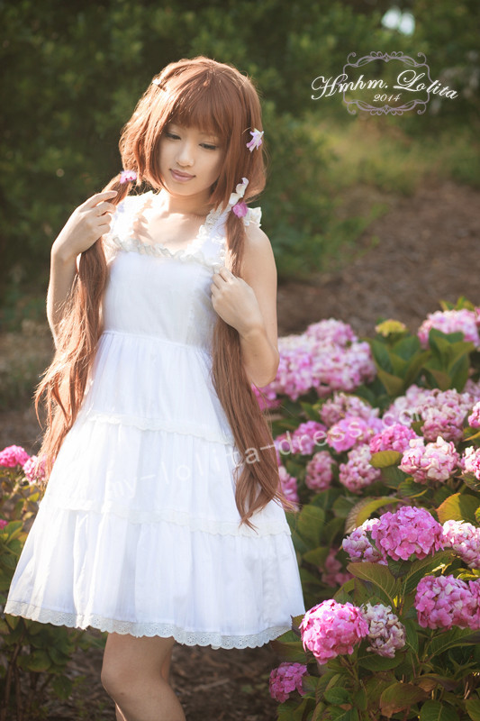 Sweet White Lolita Jumper Dress for 
