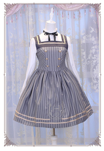 Magic Music School~ College Style Bass Embroidery Lolita JSK Dress
