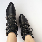 Punk Style Black Height Increasing Lolita Boots