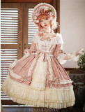 Moira~ Lolita Short Sleeves OP Dress -Sax Size XL In Stock