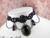Goth Fashionable Lace Pendant Lolita Necklace