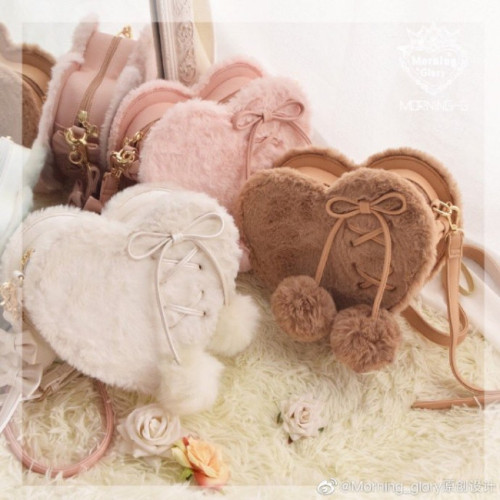 Repair of Love/Star~ Sweet Lolita Fur Hand Bag/Cross-body Bag -Ready Made