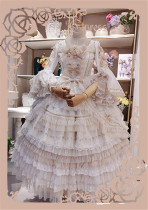 Elpress L ~West Island~ Elegant Lolita OP Dress - Beige Size XL & Pink M In Stock