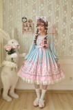 Alice Girl ~The Kitty's Tea Party Sweet Lolita OP/Salopette -Pre-order
