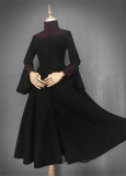 Sister Flemont Vintage Classic Dress Slim Design - Black&Red Size M In Stock