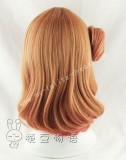 Shoulder Long Inner Curls Ponytail Bun Lolita Wig for Girls