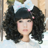 Girl's Dancing Party Short Curls Lolita Wig with Two Ponytails