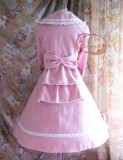 Pink Long Sleeves Lace Lolita A-line Coat Pink Size S In Stock