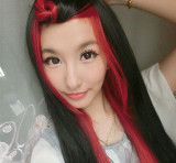 Gothic Black Red Sweet Long Curls Lolita Wig