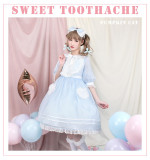 Pumpkin Cat Lolita ~Sweet Toothache~ Lolita OP -Ready made