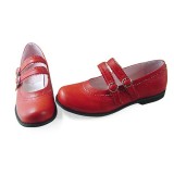 Wine Red Flats Lolita Shoes