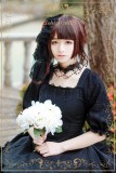 Strawberry ~Devil Rose~ Vintage Black Printed Lolita OP Dress