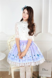 Blue-violet Exclusive Beast Printed Lolita Pleated Skirt