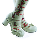 White Side Bow Straps Lolita Shoes