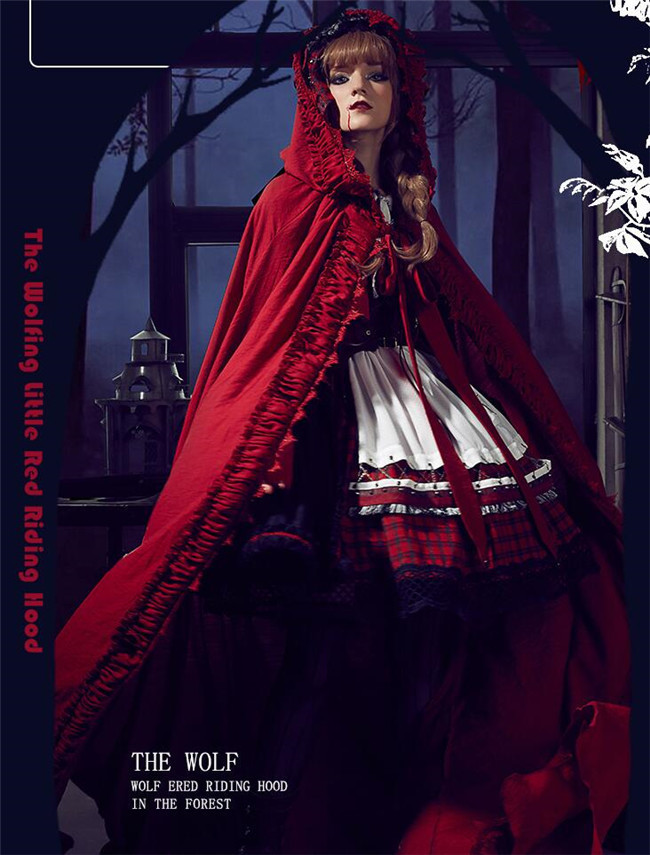 The Wolf Turns Little Red Riding Hood~ Lolita Fullset (OP++ Scarf ...