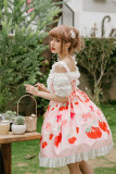 Doris Night Lolita ~Cherry Strawberry~ Sweet Lolita JSK -Special Price