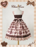 Chocolate Love~ Sweet High Waist Lolita Jumper