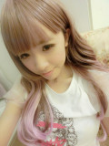 Harajuku Cream Brown Violet Blended Lolita Wig 75cm
