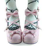 Sweet Pink PU Lolita Shoes