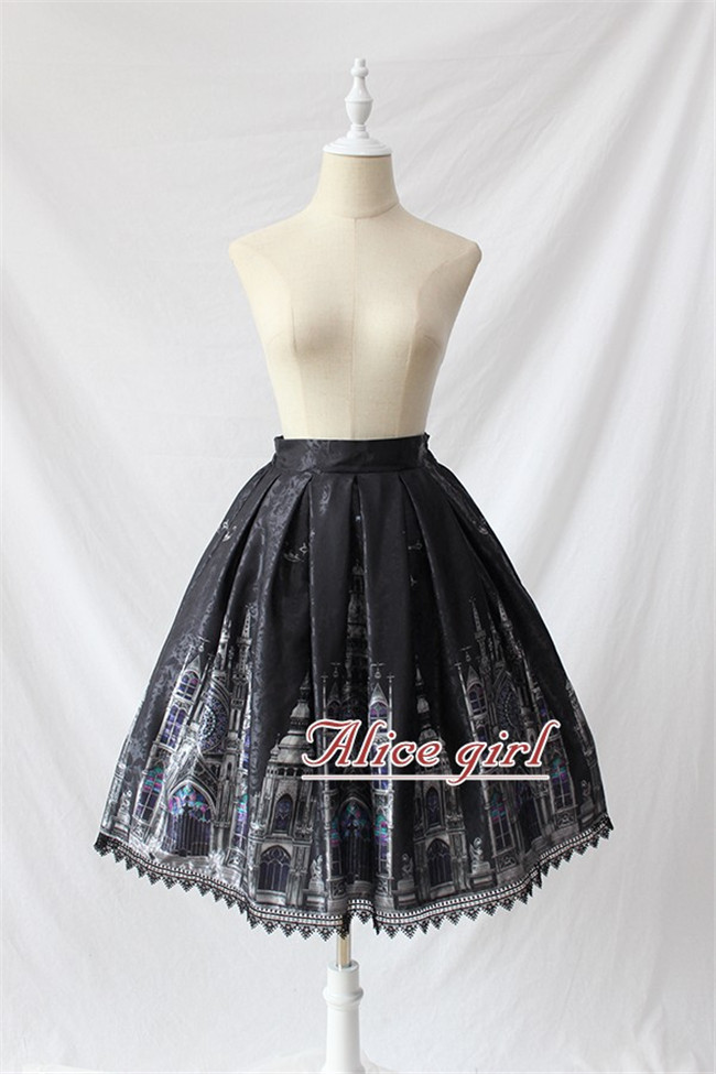 black lolita skirt