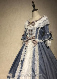 Moira~ Lolita Short Sleeves OP Dress -Sax Size XL In Stock
